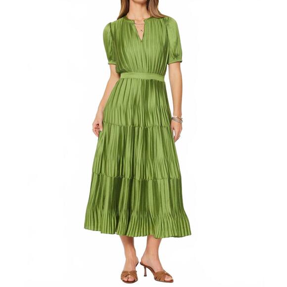 CURRENT AIR Dresses & Skirts - NEW CURRENT AIR pleated maxi dress in olive